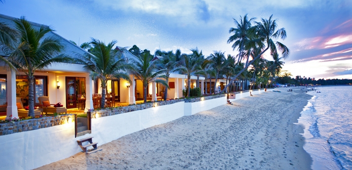 Villa Hibiscus Koh Samui Miskawaan Estate - Villa Exterior & Beach at Sunset