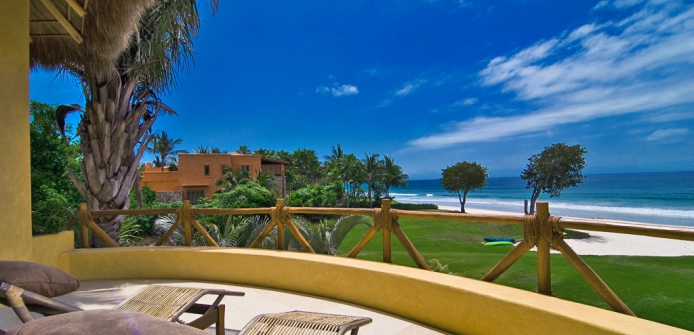 Luxury Beachfront Estate with Private Beach in Los Ranchos - Balcony with Ocean Views