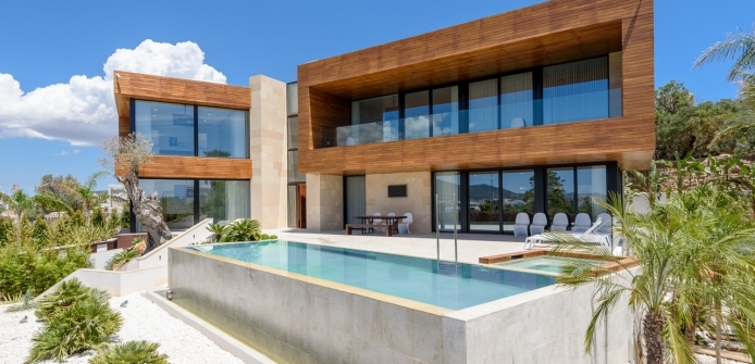 Ibiza Sprawling Modern Luxury Villa with Pool in Talamanca - Villa Exterior with Pool