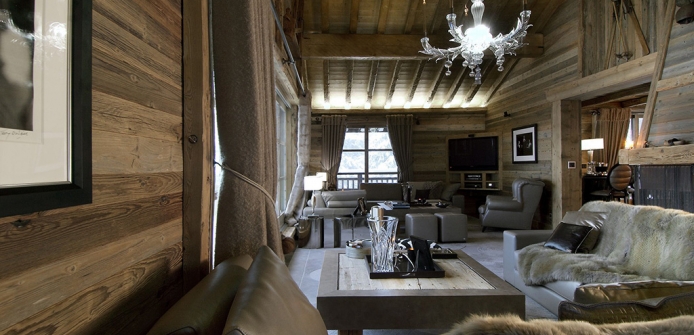 Courchevel 1850 Luxury Ski Chalet La Grande Roche - Living Room