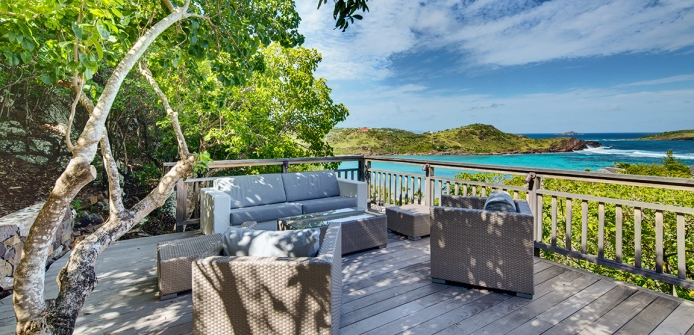 Villa Lagon Jaune St Barts Luxury Villa Rental  - Deck View 
