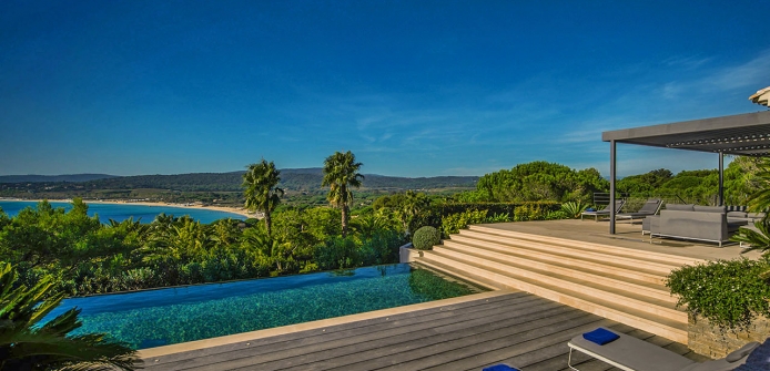 Modern Luxury Ocean View Villa in St Tropez  - Pool and Sea Views