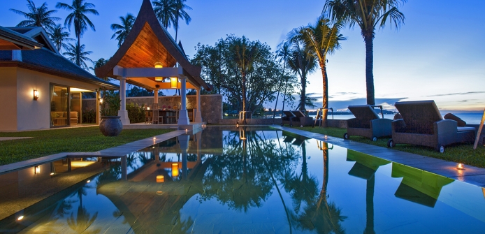 Villa Sila Koh Samui Miskawaan Estate - Pool & Ocean Views at Dusk