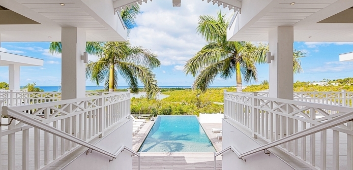 Contemporary Luxury Ocean View Villa with Pool in St Martin - Pool and Ocean Views
